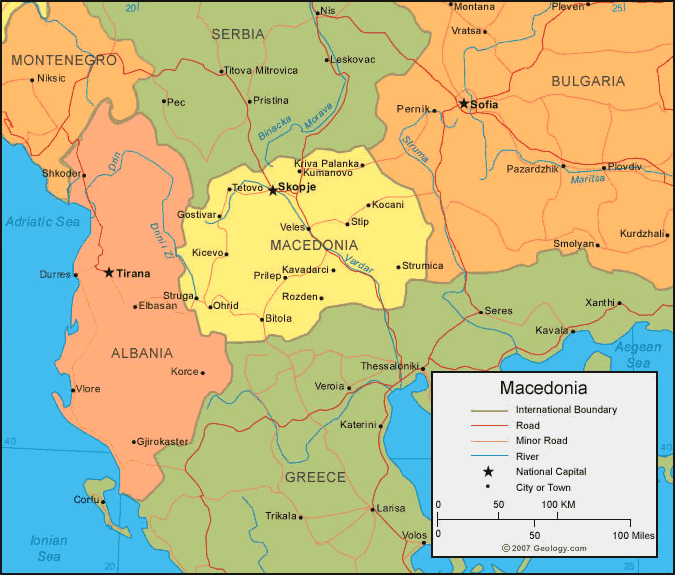 macedonie politique carte